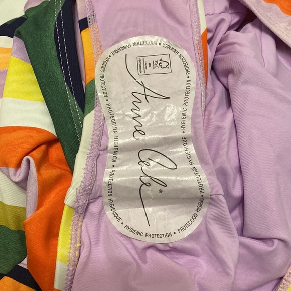 NWOT..Anne Cole Multicolor One Piece Bathing Suit Ladies Size 14 - Picture 11 of 11